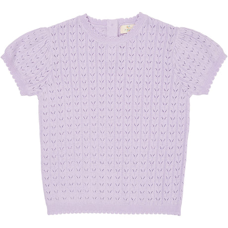 COPENHAGEN COLORS Lavendel strikket Pointelle T-shirt