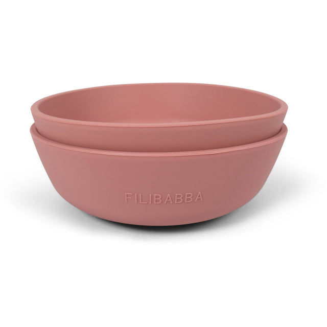 FILIBABBA Rose Silicone Skåle 2-Pak