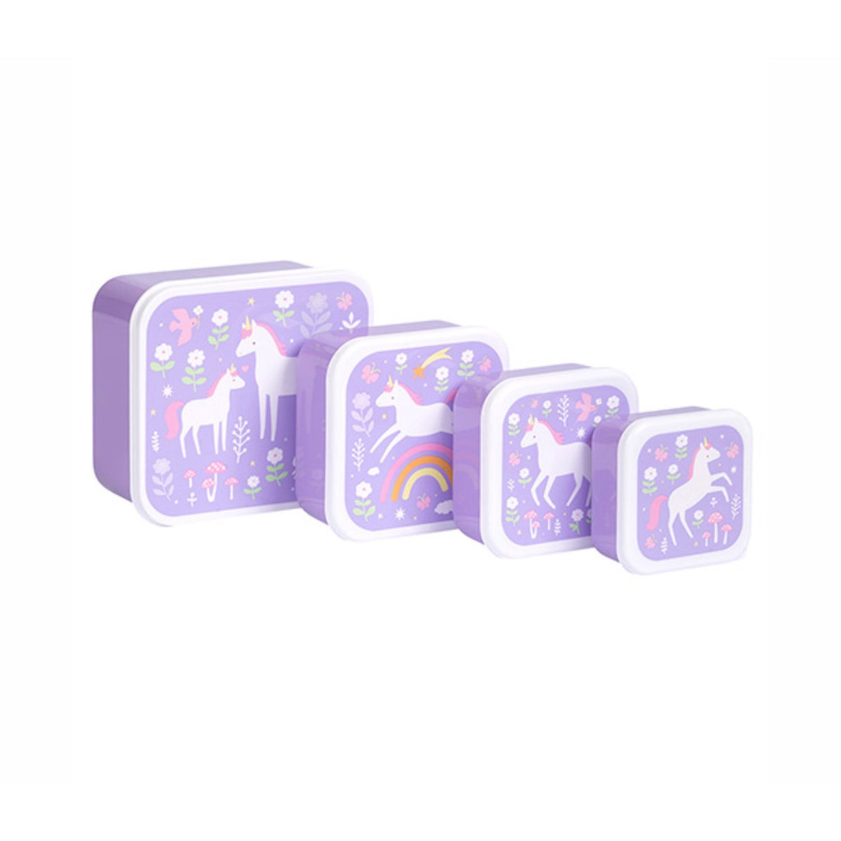 A Little Lovely Company Unicorn Dreams Lunch & Snack Box Sæt