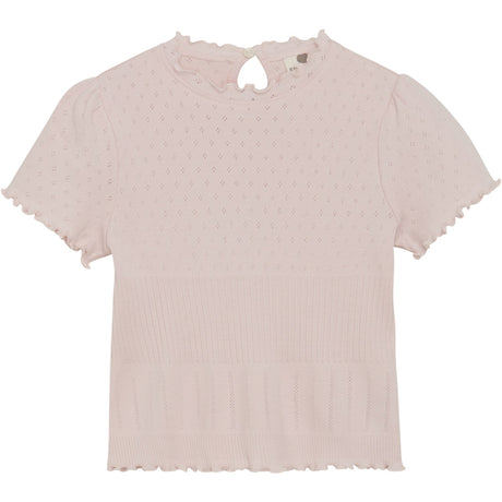 En Fant Veiled Rose T-Shirt Pointelle