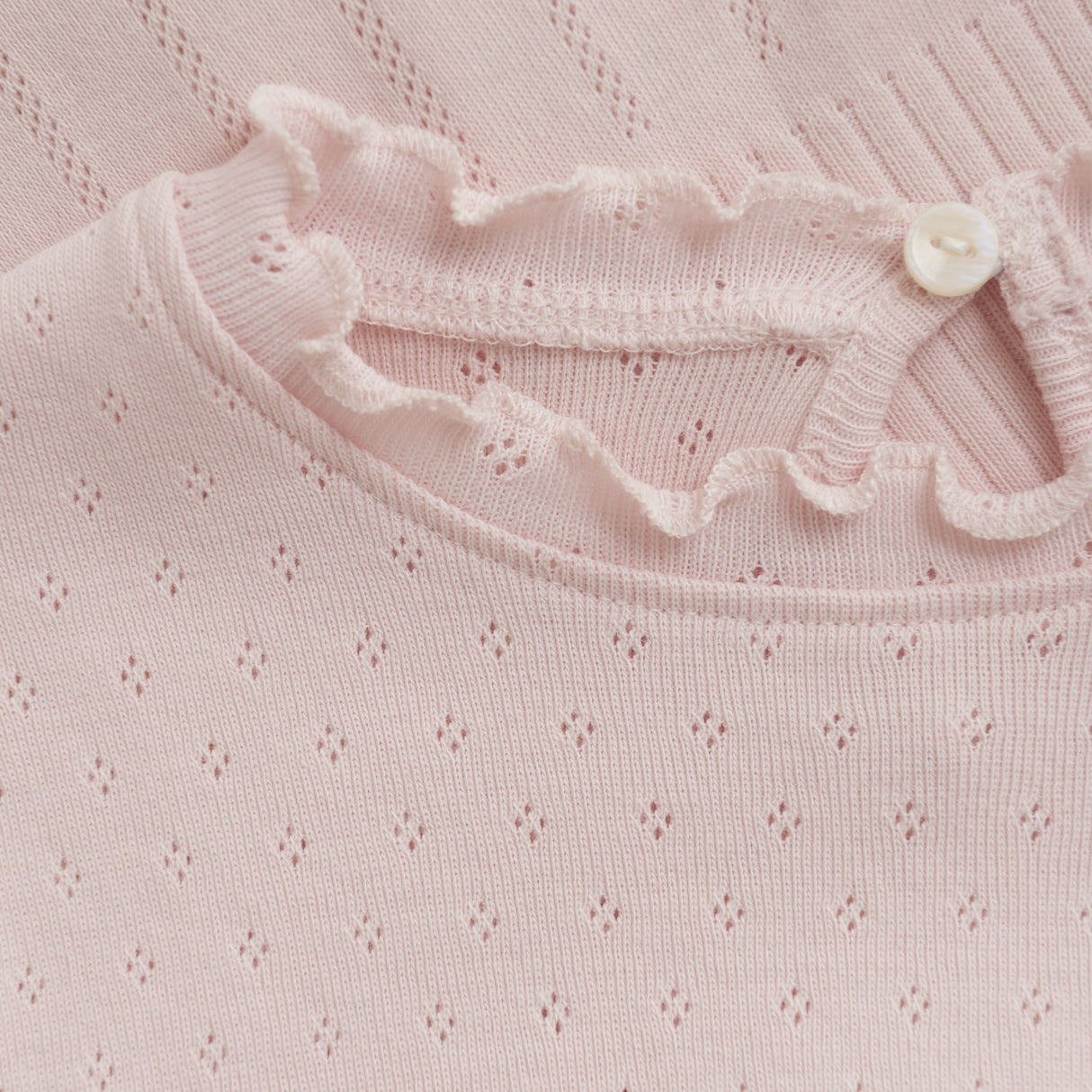 En Fant Veiled Rose T-Shirt Pointelle