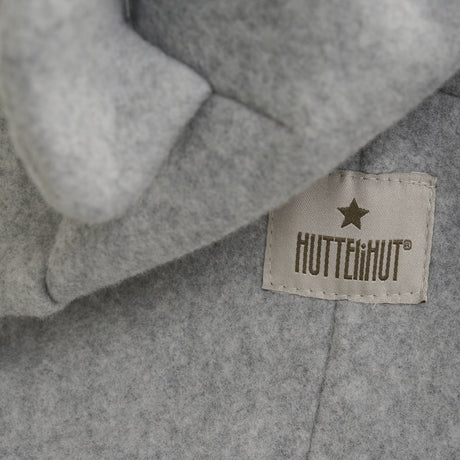 Huttelihut Light Grey Melange Køredragt Ears Cot. Fleece