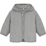 Huttelihut Light Grey Melange Jakke Ears Bomuld Fleece
