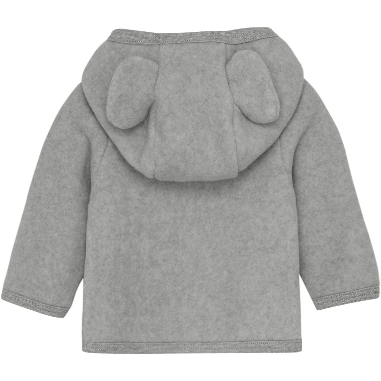 Huttelihut Light Grey Melange Jakke Ears Bomuld Fleece