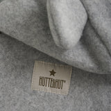 Huttelihut Light Grey Melange Jakke Ears Bomuld Fleece
