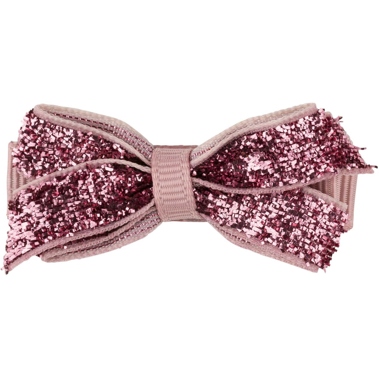 Bow's by Stær Klassisk Sløjfe - Rosa Glitter - 4,5 cm