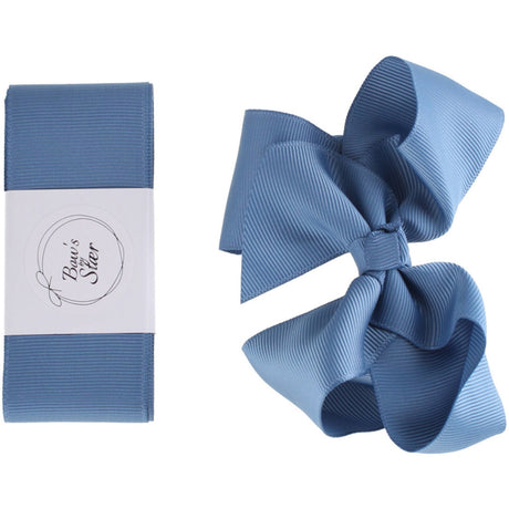Bow's by Stær Dåbsbånd m. Sløjfe - Støvet Blå