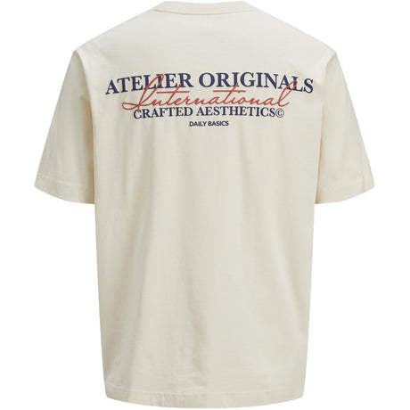 Jack & Jones Junior Antique White Islington Type T-Shirt Crew Neck