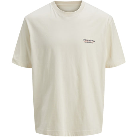 Jack & Jones Junior Antique White Islington Type T-Shirt Crew Neck