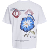 Jack & Jones Junior Bright White Retiro Back T-Shirt Crew Neck