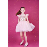 Dolly by Le Petit Tom Pink Dolly Universe Sequin Glitter Galaxy Tutu Kjole