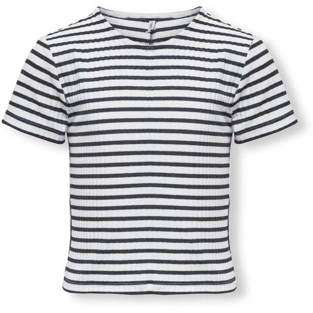 kids ONLY Night Sky Horizontal Cloud Dancer Nella Striped O-Neck T-Shirt Noos