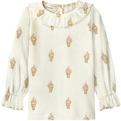 Lil'Atelier Turtledove Ice Cream Gavo Eug Slim Bluse