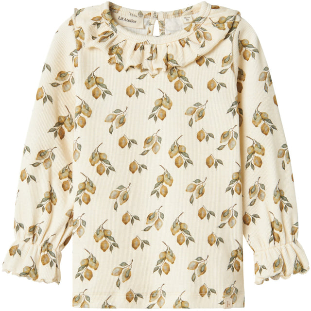 Lil'Atelier Turtledove Lemon Gavo Eug Slim Bluse