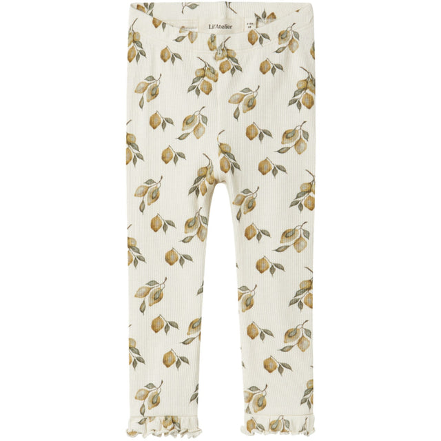 Lil'Atelier Turtledove Lemon Gavo Eka Slim Leggings