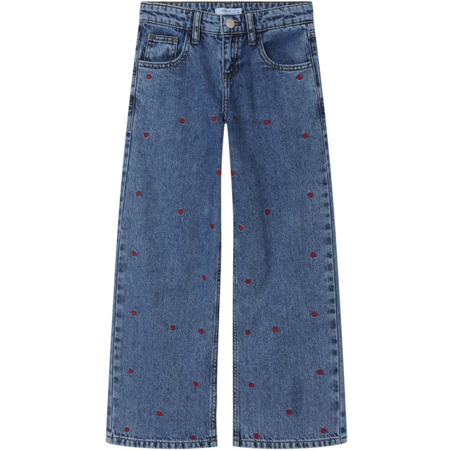 Name It Medium Blue Denim Heart Bella Wide Jeans