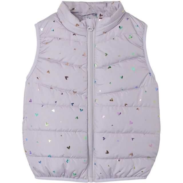 Name It Misty Lilac Mylane Vest Foil Heart