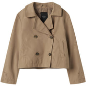 Name It Savannah Tan Madelin Trenchcoat Kort