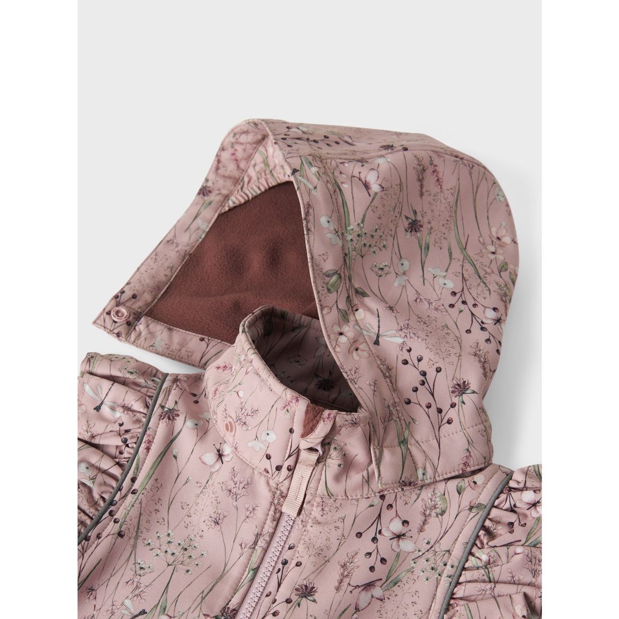 Name It Pale Mauve Flower Meadow Alfa08 Softshell Dragt Flæse Fo