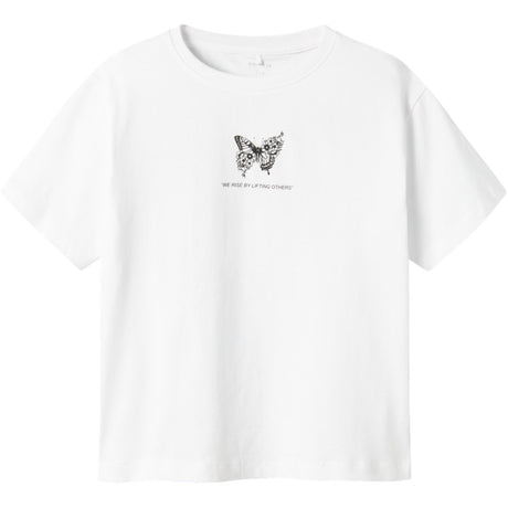 Name It Bright White Black Dane Regular T-Shirt