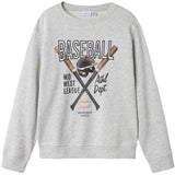 Name It Light Grey Melange Demmo Regular Sweatshirt