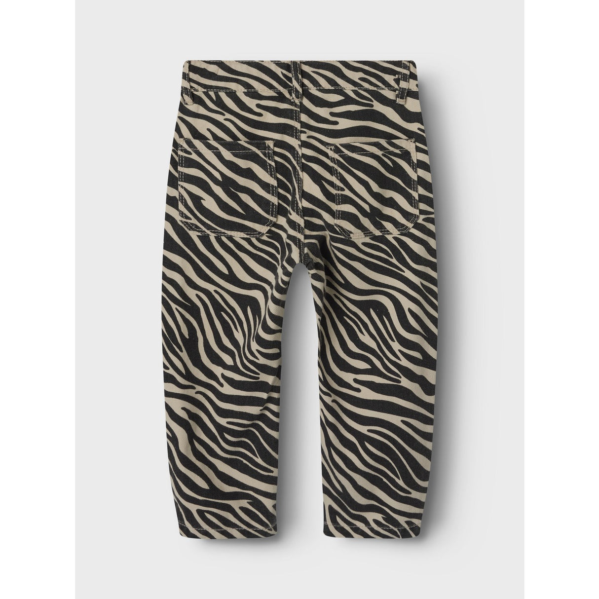 Name It Cement Black Zebra Bella Twill Mom Bukser