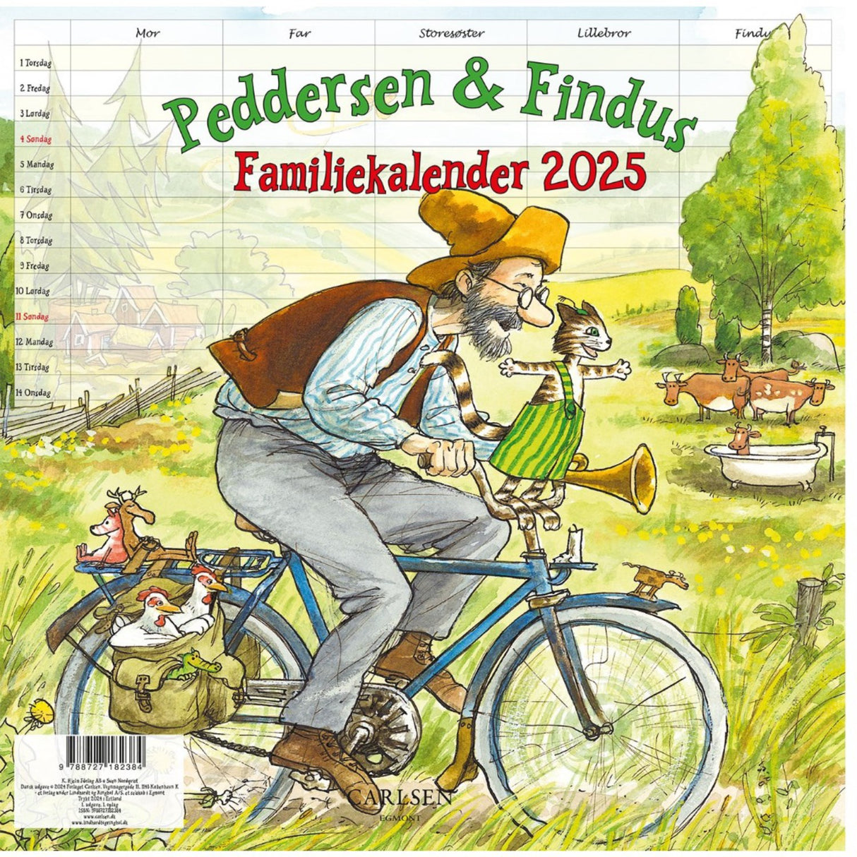 Forlaget Carlsen  Peddersen & Findus - Familiekalender 2025