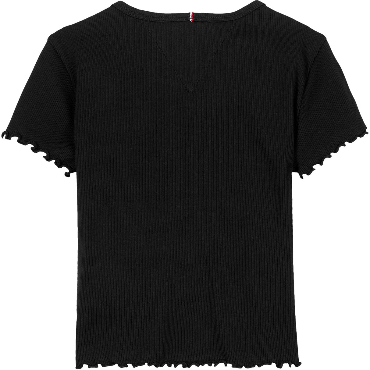 Tommy Hilfiger Black Essential Rib Top SS