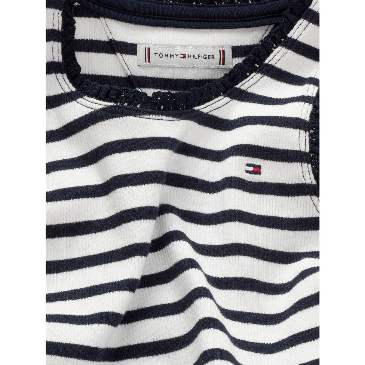 Tommy Hilfiger Dark Night Navy Stripes Essential Rib Lace Tank Top