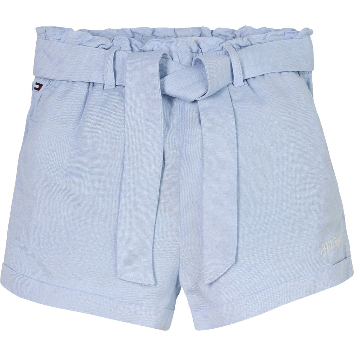 Tommy Hilfiger Breezy Blue Hør Pull On Shorts
