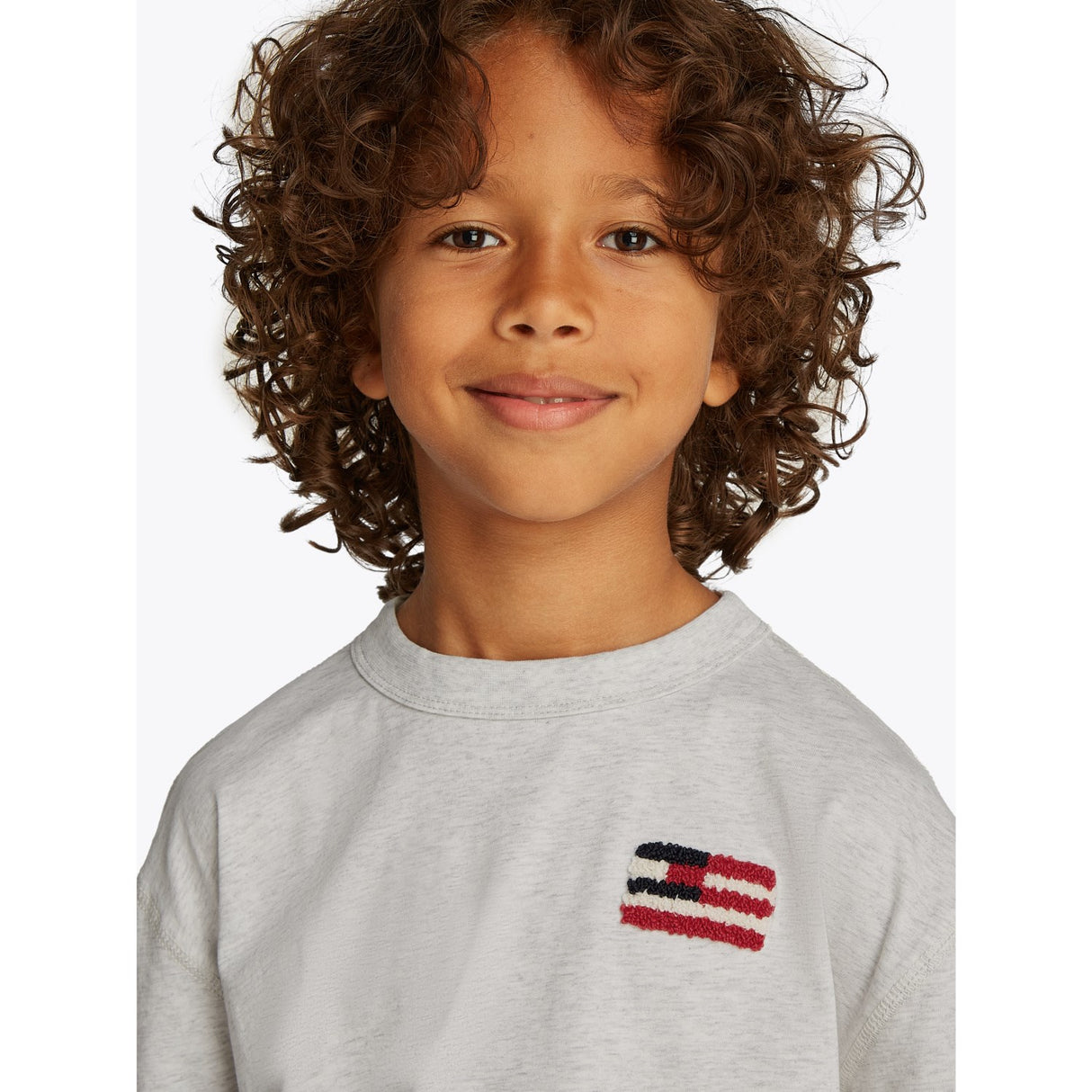 Tommy Hilfiger Snow White Heather Flag Terry Emb T-Skjorte