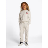 Tommy Hilfiger Snow White Heather Flag Relaxed Sweatshirt