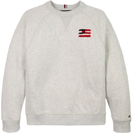 Tommy Hilfiger Snow White Heather Flag Relaxed Sweatshirt