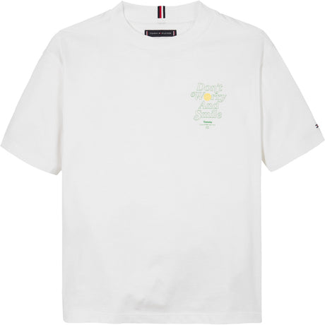 Tommy Hilfiger White Fun Graphic T-Skjorte
