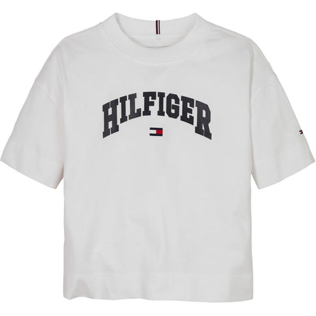 Tommy Hilfiger White Melange Varsity Archive T-Skjorte
