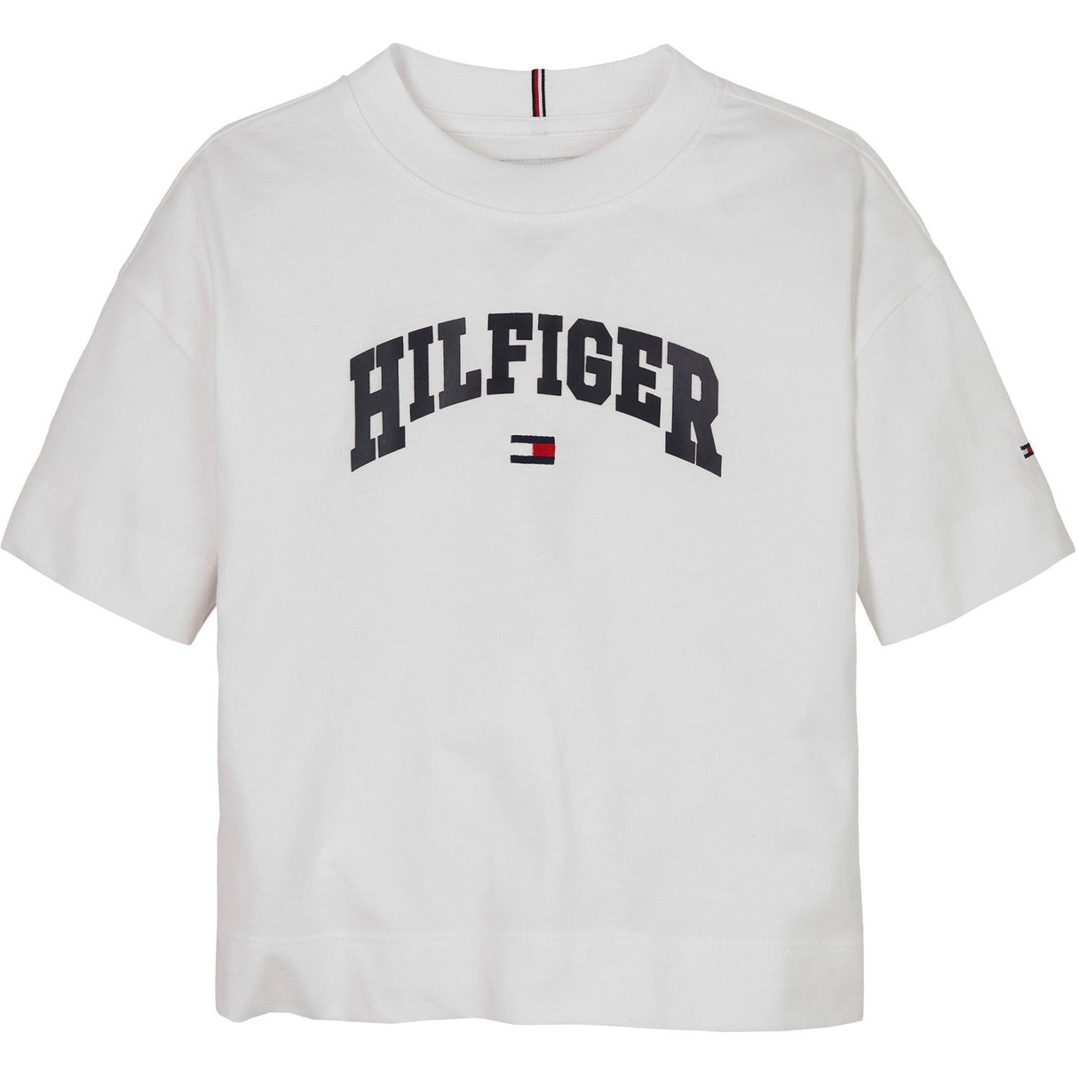 Tommy Hilfiger White Melange Varsity Archive T-Skjorte