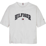 Tommy Hilfiger White Melange Varsity Archive T-Skjorte