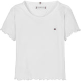 Tommy Hilfiger White Essential Rib Top SS