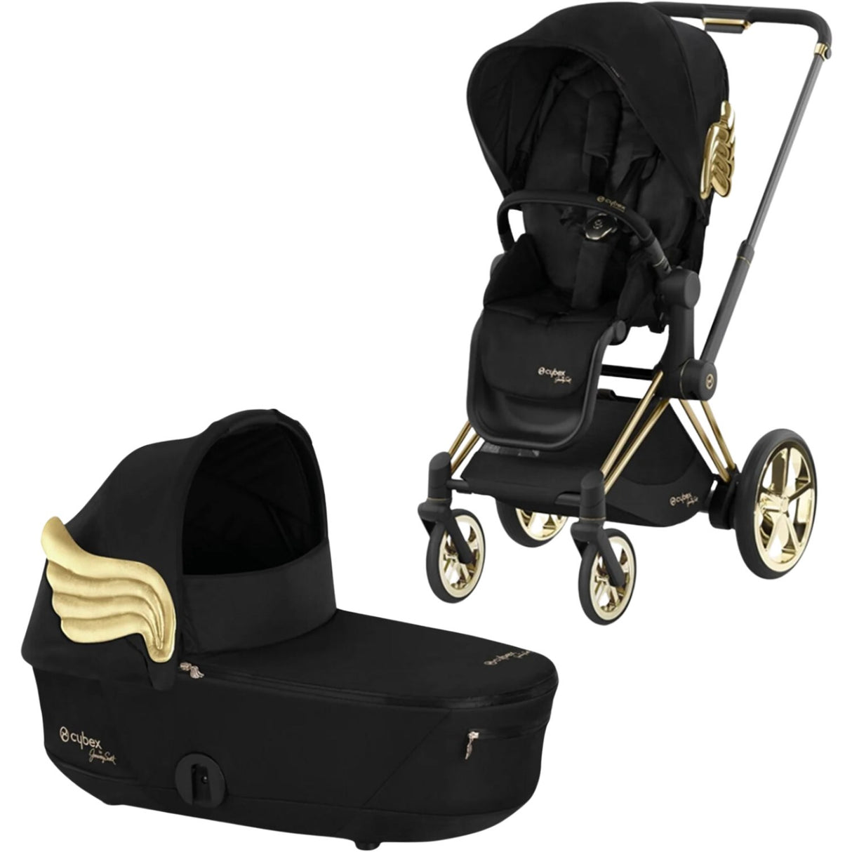 Cybex PRIAM Klapvogn Wings Bundle incl. PRIAM Lux Barnevognskasse Wings