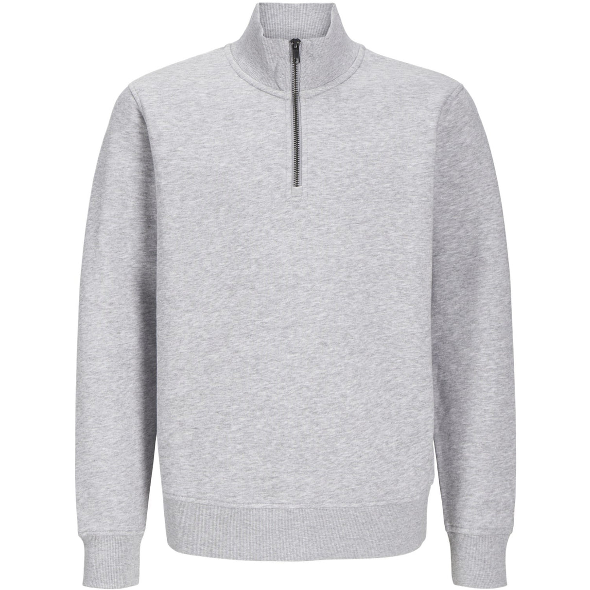 Jack & Jones Junior Light Grey Melange Bradley Sweatshirt Half Zip Noos