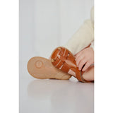 Angulus Cognac Barnets Første Sandal Med Kontraststikninger