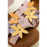 Angulus Rosebud Sandal Med Multifarvede Blomsterapplikationer