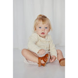 Angulus Cognac Barnets Første Sandal Med Kontraststikninger