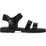Angulus Black Justerbar Lædersandal Med Velcro