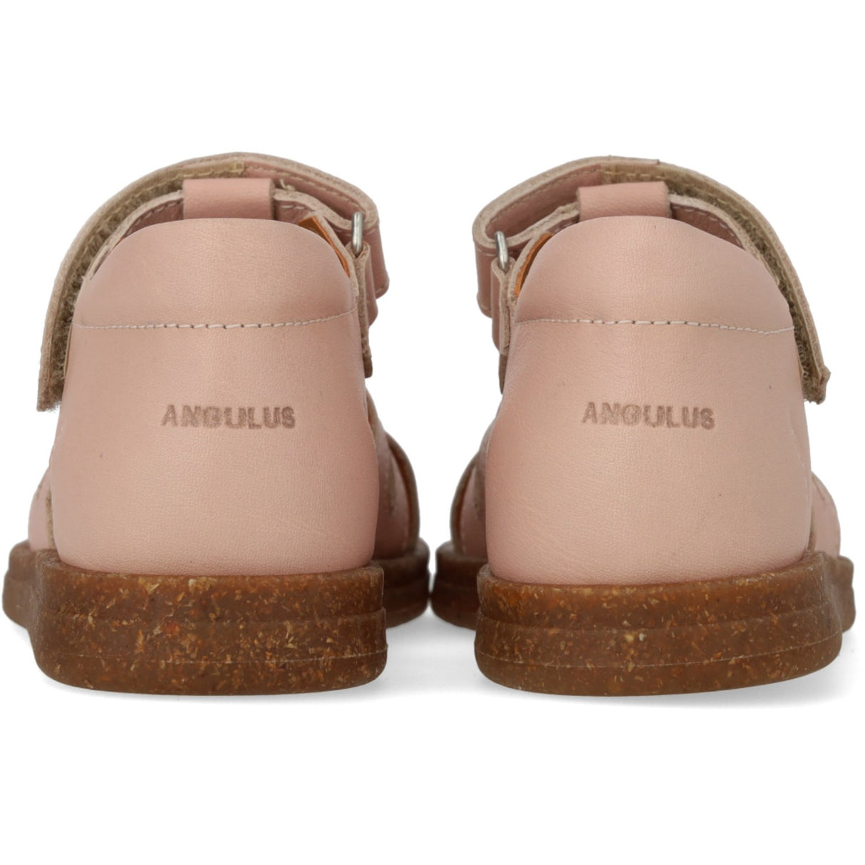 Angulus Rosebud/Rosebud Glitter Hjertesandal I Læder Med Funklende Glitterhjerte