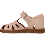 Angulus Rosebud/Rosebud Glitter Hjertesandal I Læder Med Funklende Glitterhjerte