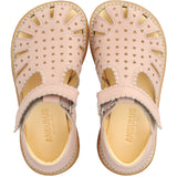 Angulus Rosebud Sandal Med Mini-Hjerter Og Velcrolukning