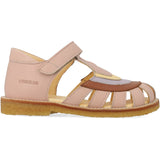 Angulus Rosebud/Clay/Lilac Colourblock Regnbuesandal Med Velcro