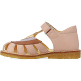 Angulus Rosebud/Clay/Lilac Colourblock Regnbuesandal Med Velcro