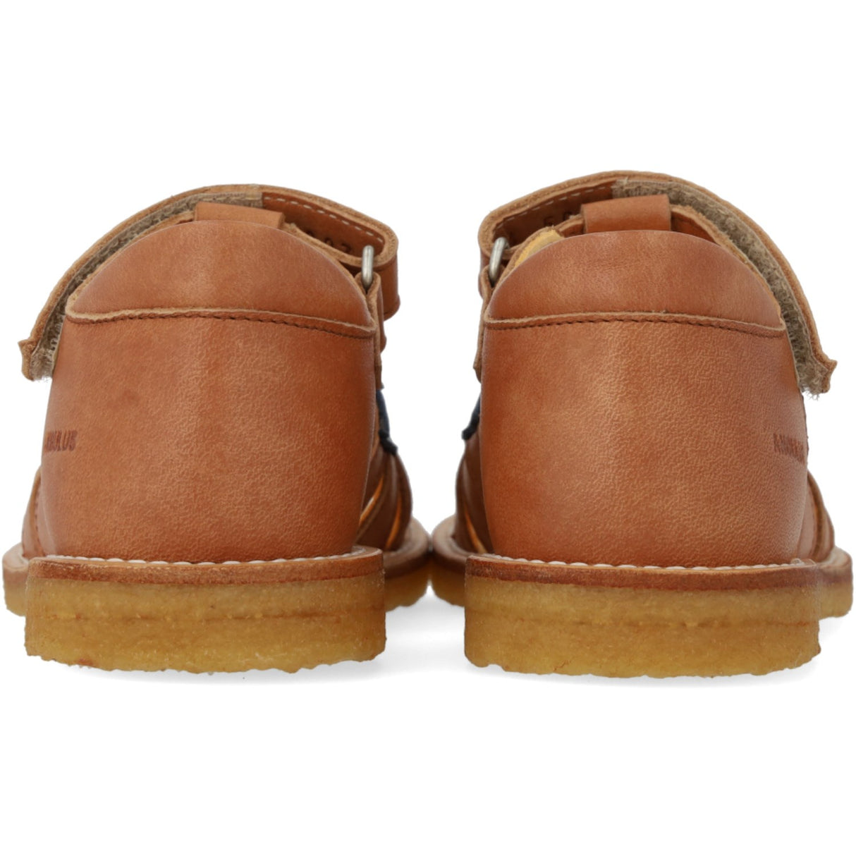 Angulus Tan/Navy/Indigo/Blue Fog Colourblock Regnbuesandal Med Velcro